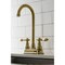 Kingston Brass KB497ACLSB Two-Handle High-Arc Bar Faucet, Brushed Brass KB497ACLSB - alternate 2